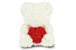 Marble white deluxe Rosebear 40CM