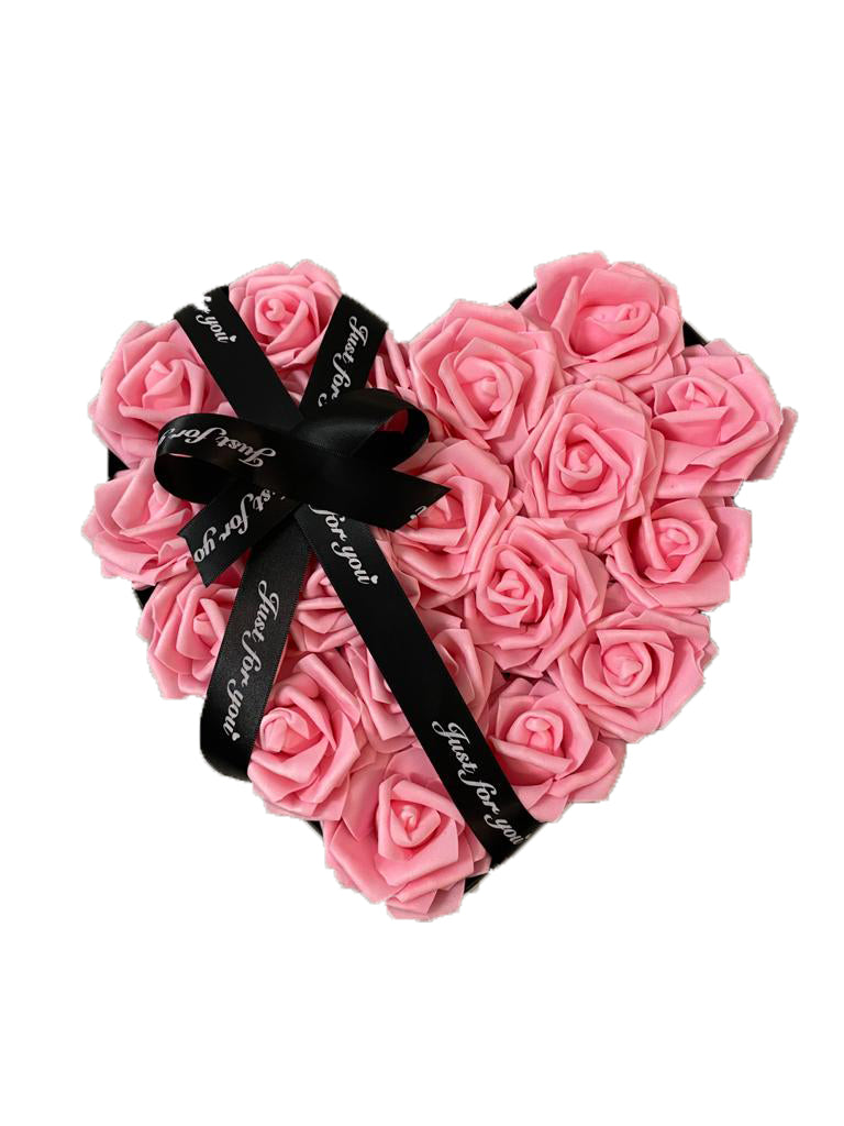 Flowerbox Heart  Marble Black